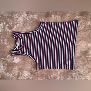 Pink Rose Striped Tank Top 🌟